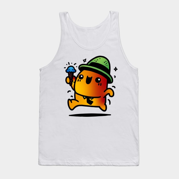 Cute Ice Cream Character Tank Top by Red Sky Merchandise